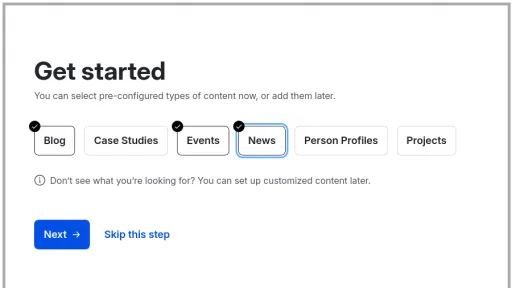 Screenshot of Drupal CMS installer.
